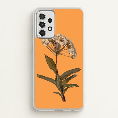 Bright Orange Pressed Flower  - Floral Phone Case for Galaxy A52 / A52s