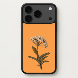 Bright Orange Pressed Flower Phone Case for iPhone 17 Pro Max