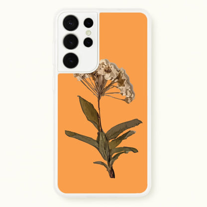 Bright Orange Pressed Flower  - Floral Phone Case for Galaxy S21 Ultra