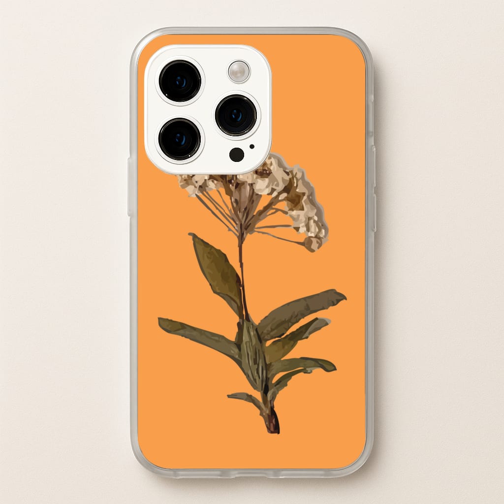 Bright Orange Pressed Flower  - Floral Phone Case for iPhone 14 Pro Max