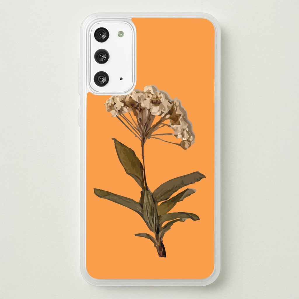 Bright Orange Pressed Flower  - Floral Phone Case for Galaxy Note 20