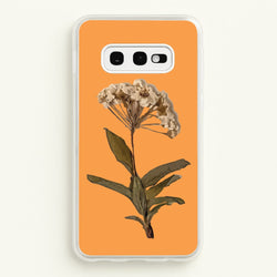 Bright Orange Pressed Flower  - Floral Phone Case for Galaxy S10e
