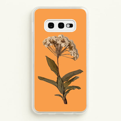 Bright Orange Pressed Flower  - Floral Phone Case for Galaxy S10e