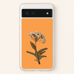 Bright Orange Pressed Flower  - Floral Phone Case for Google Pixel 6