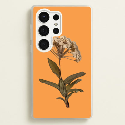Bright Orange Pressed Flower  - Floral Phone Case for Galaxy S25 Ultra