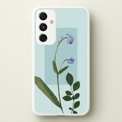 Abstract Blue Pressed Flower  - Floral Phone Case for Galaxy A15