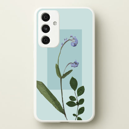 Abstract Blue Pressed Flower  - Floral Phone Case for Galaxy A15