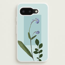 Abstract Blue Pressed Flower  - Floral Phone Case for Google Pixel 9a