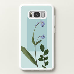 Abstract Blue Pressed Flower  - Floral Phone Case for Galaxy S8 Plus