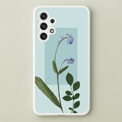 Abstract Blue Pressed Flower  - Floral Phone Case for Galaxy A13