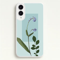 Abstract Blue Pressed Flower  - Floral Phone Case for Galaxy S25 Edge