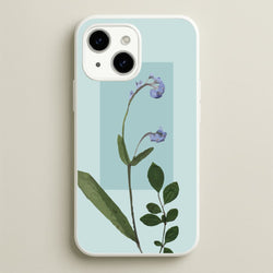 Abstract Blue Pressed Flower  - Floral Phone Case for iPhone 15