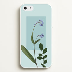 Abstract Blue Pressed Flower  - Floral Phone Case for iPhone 5 / 5s / SE 2016