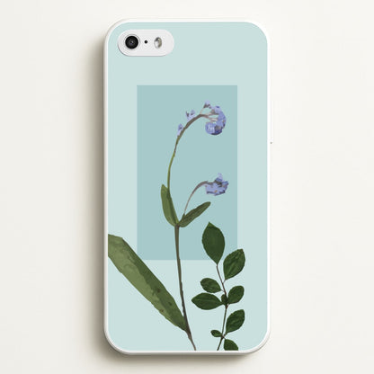 Abstract Blue Pressed Flower  - Floral Phone Case for iPhone 5 / 5s / SE 2016
