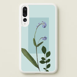 Abstract Blue Pressed Flower  - Floral Phone Case for Huawei P20 Pro