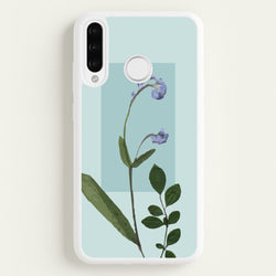 Abstract Blue Pressed Flower  - Floral Phone Case for Huawei P30 Pro