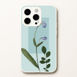 Abstract Blue Pressed Flower  - Floral Phone Case for iPhone 14 Pro