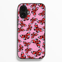 Red Butterfly - Butterfly Patterns  - Butterfly Patterns Phone Case for iPhone 16 Plus