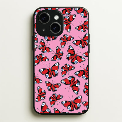 Red Butterfly - Butterfly Patterns  - Butterfly Patterns Phone Case for iPhone 15