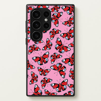 Red Butterfly - Butterfly Patterns  - Butterfly Patterns Phone Case for Galaxy S24 Ultra