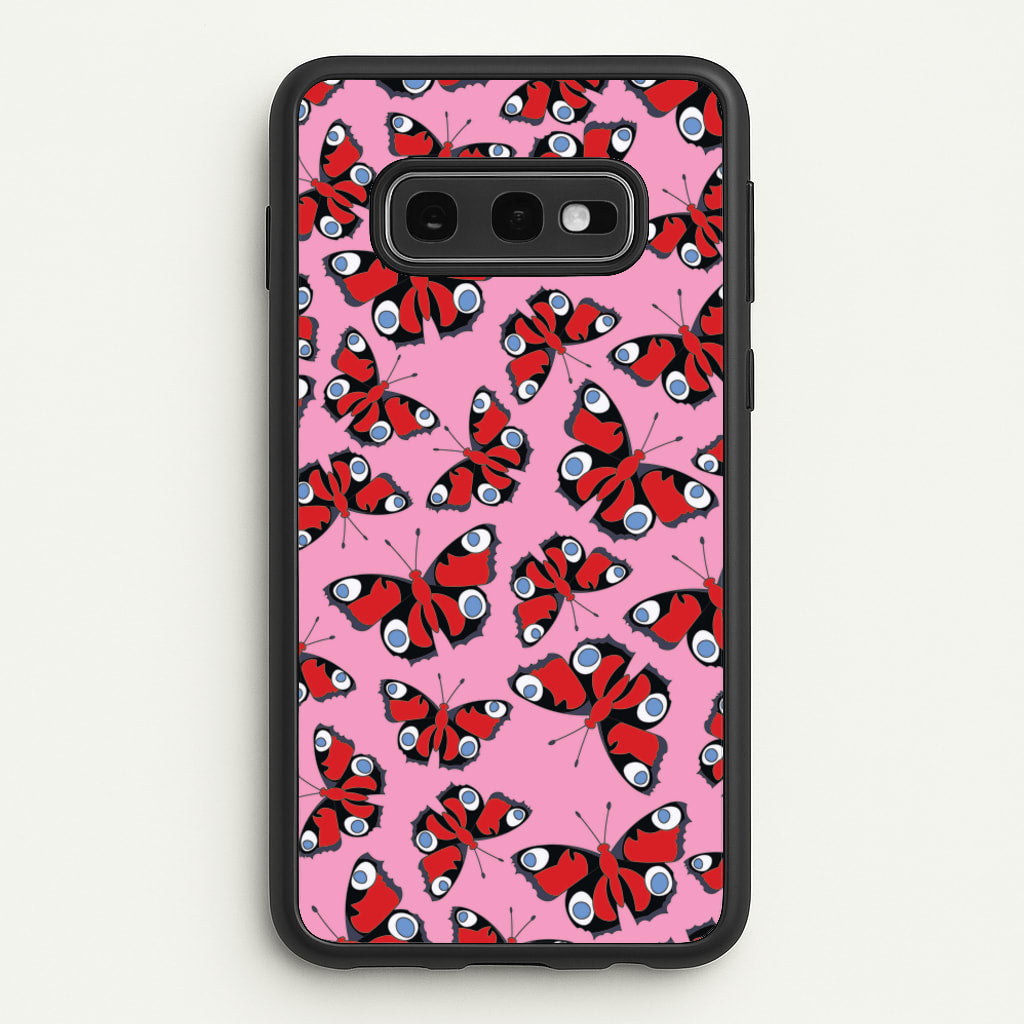Red Butterfly - Butterfly Patterns  - Butterfly Patterns Phone Case for Galaxy S10e