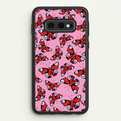 Red Butterfly - Butterfly Patterns  - Butterfly Patterns Phone Case for Galaxy S10e