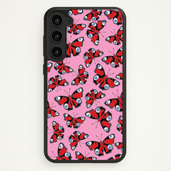Red Butterfly - Butterfly Patterns  - Butterfly Patterns Phone Case for Galaxy S23