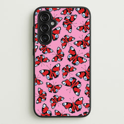 Red Butterfly - Butterfly Patterns  - Butterfly Patterns Phone Case for Galaxy A14