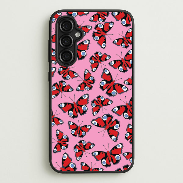 Red Butterfly - Butterfly Patterns  - Butterfly Patterns Phone Case for Galaxy A14