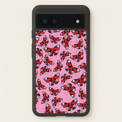 Red Butterfly - Butterfly Patterns  - Butterfly Patterns Phone Case for Google Pixel 7a