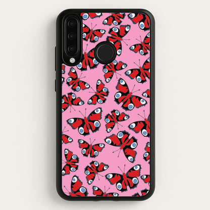 Red Butterfly - Butterfly Patterns  - Butterfly Patterns Phone Case for Huawei P30 Lite