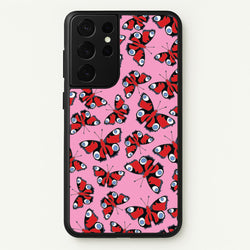 Red Butterfly - Butterfly Patterns  - Butterfly Patterns Phone Case for Galaxy S21 Ultra