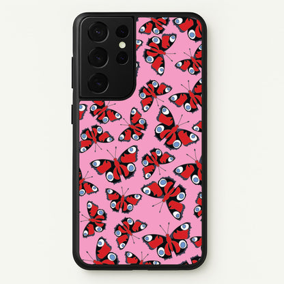 Red Butterfly - Butterfly Patterns  - Butterfly Patterns Phone Case for Galaxy S21 Ultra