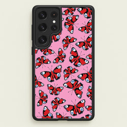 Red Butterfly - Butterfly Patterns  - Butterfly Patterns Phone Case for Galaxy S22 Ultra