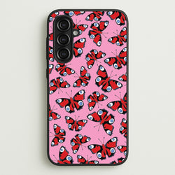 Red Butterfly - Butterfly Patterns  - Butterfly Patterns Phone Case for Galaxy A16