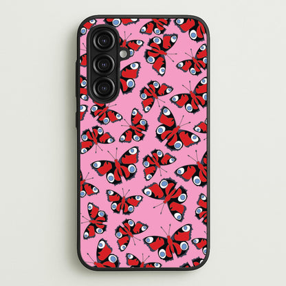 Red Butterfly - Butterfly Patterns  - Butterfly Patterns Phone Case for Galaxy A16