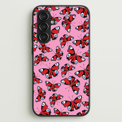 Red Butterfly - Butterfly Patterns  - Butterfly Patterns Phone Case for Galaxy S23FE