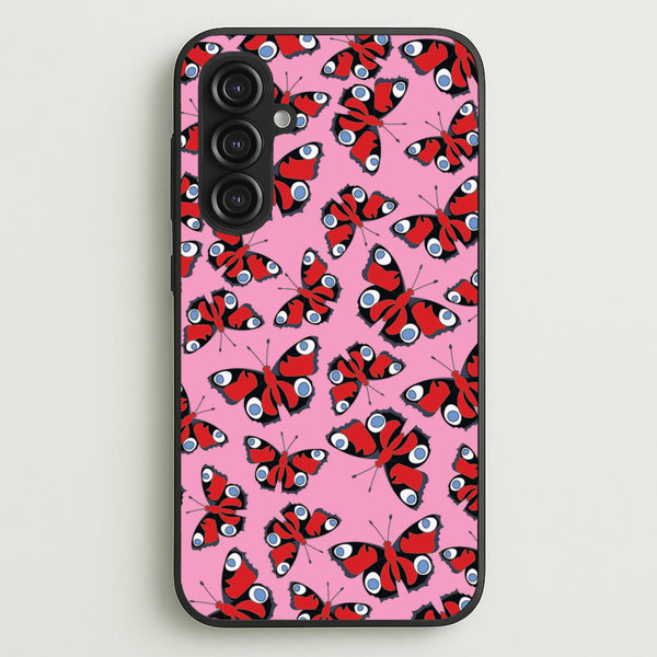Red Butterfly - Butterfly Patterns  - Butterfly Patterns Phone Case for Galaxy S23FE