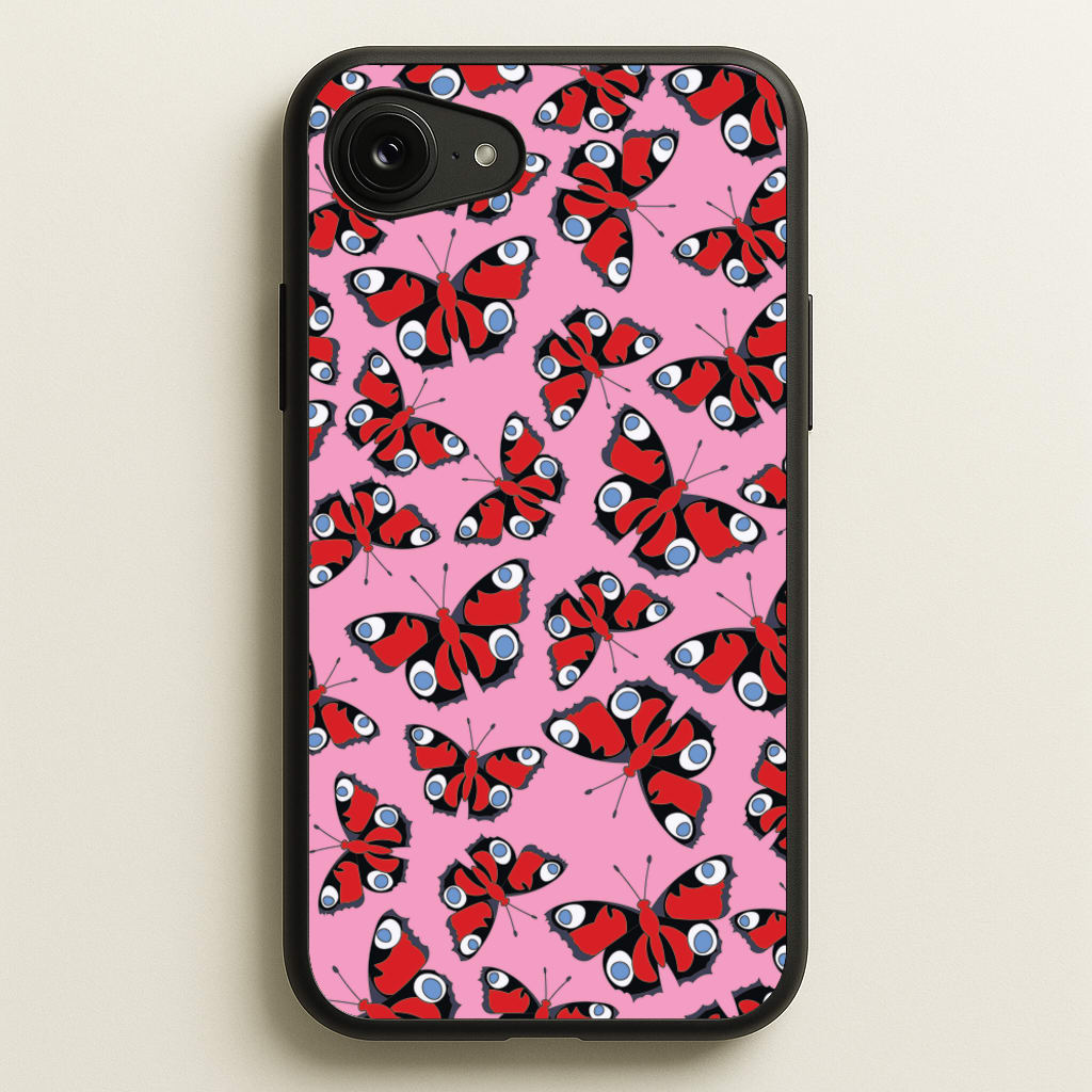 Red Butterfly - Butterfly Patterns  - Butterfly Patterns Phone Case for iPhone 16e