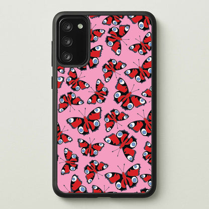 Red Butterfly - Butterfly Patterns  - Butterfly Patterns Phone Case for Galaxy S20