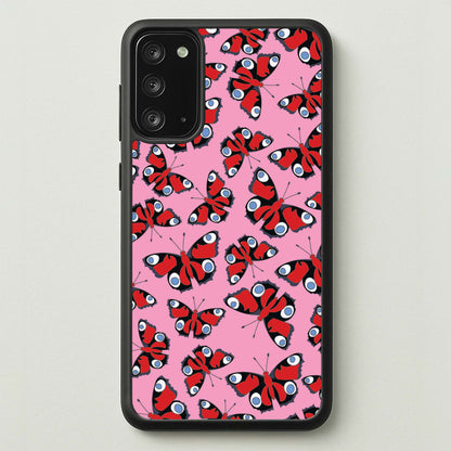 Red Butterfly - Butterfly Patterns  - Butterfly Patterns Phone Case for Galaxy Note 20