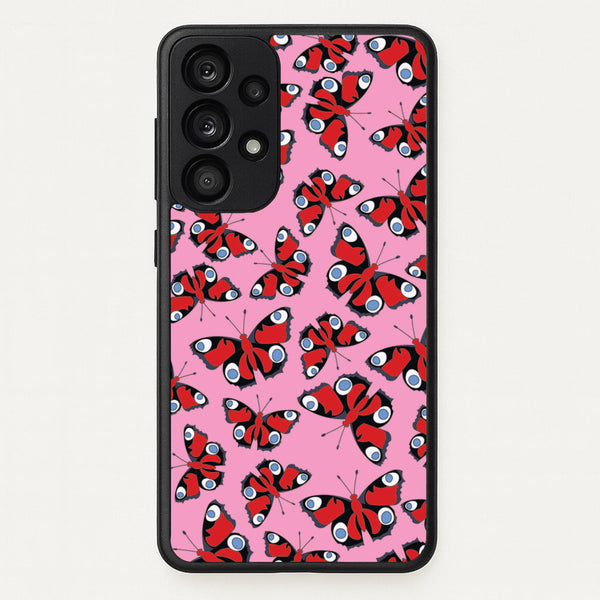 Red Butterfly - Butterfly Patterns  - Butterfly Patterns Phone Case for Galaxy A53