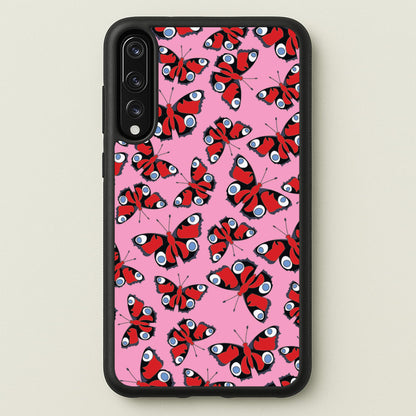 Red Butterfly - Butterfly Patterns  - Butterfly Patterns Phone Case for Huawei P20 Pro