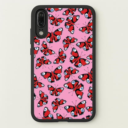 Red Butterfly - Butterfly Patterns  - Butterfly Patterns Phone Case for Huawei P20