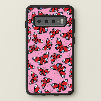 Red Butterfly - Butterfly Patterns  - Butterfly Patterns Phone Case for Galaxy S10