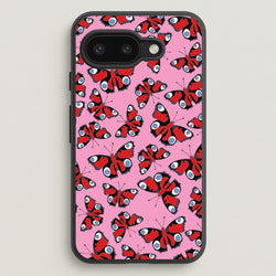 Red Butterfly - Butterfly Patterns  - Butterfly Patterns Phone Case for Google Pixel 9a