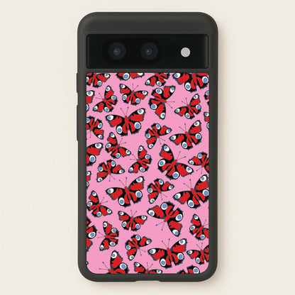 Red Butterfly - Butterfly Patterns  - Butterfly Patterns Phone Case for Google Pixel 8a
