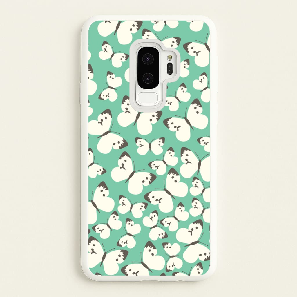 White Butterfly - Butterfly Patterns  - Butterfly Patterns Phone Case for Galaxy S9 Plus