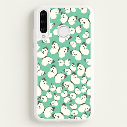 White Butterfly - Butterfly Patterns  - Butterfly Patterns Phone Case for Huawei P30 Lite
