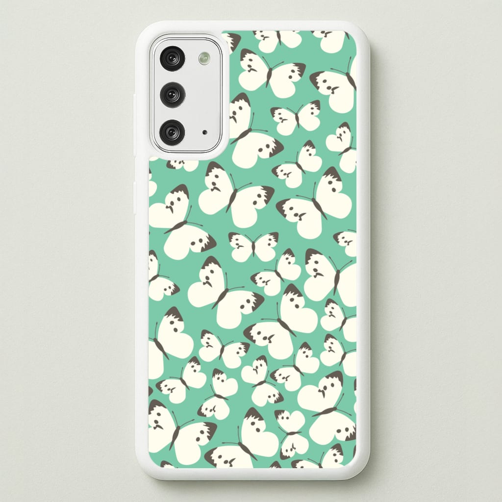 White Butterfly - Butterfly Patterns  - Butterfly Patterns Phone Case for Galaxy Note 20